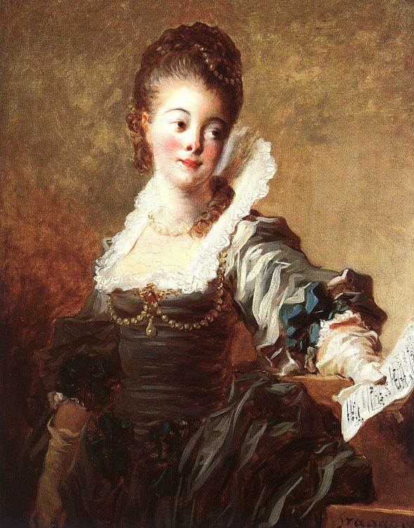 Jean Honore Fragonard Portrait of a Singer Holding a Sheet of Music Germany oil painting art